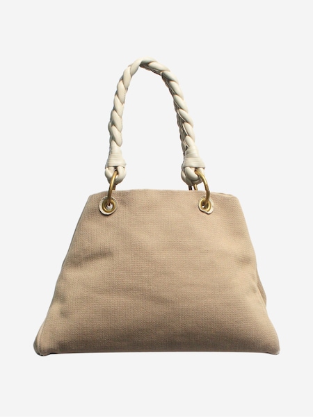 Bottega Veneta Neutral Canvas Tote Bag (W64336) | £1,700