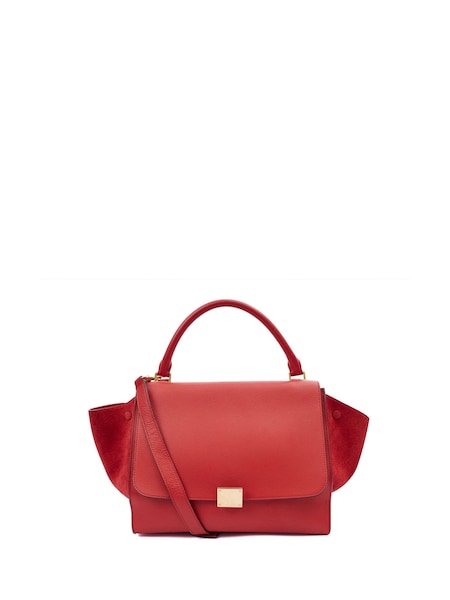 Celine Red Trapeze Medium Handle Top (W67160) | £695