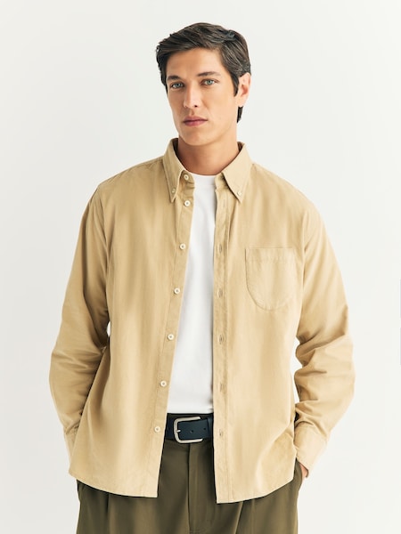 Natural Daybrook Fine Cord Shirt (W72563) | £145