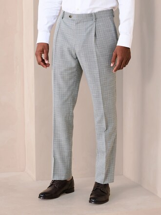 Grey N. Premium Gingham Check Suit Trousers