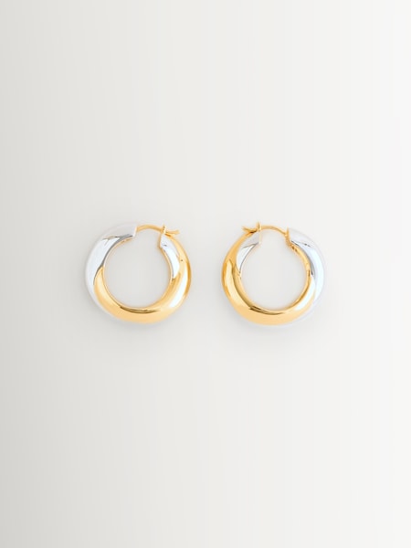 Silver Tone Lucy Williams Chunky Entwine Hoop Earrings (W91672) | £130
