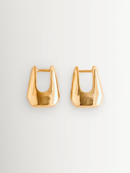 Gold Tone Lucy Williams Arco Small Hoop Earrings (W91673) | £130