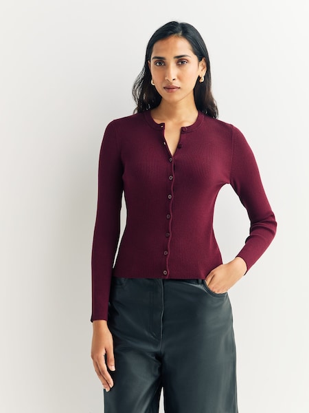 Red Esule Fitted Cardigan (W96002) | £210