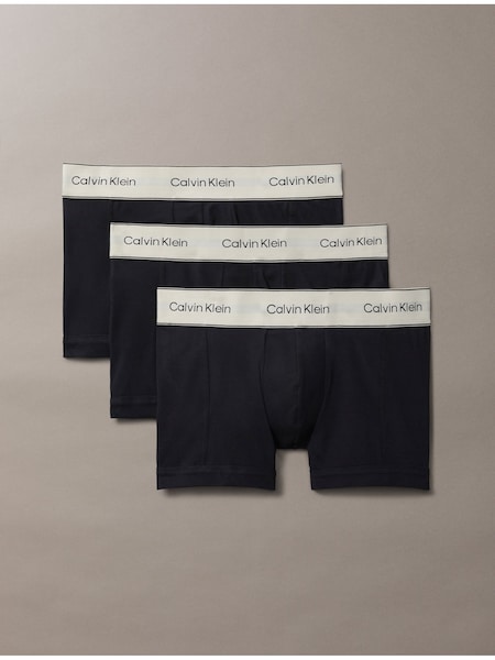 Black/Cream Band Heritage Cotton Stretch 3 Pack Boxer Briefs (Y08421) | £44