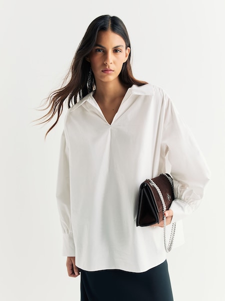White Pure White Leonora Relaxed Shirt (Y11314) | £200