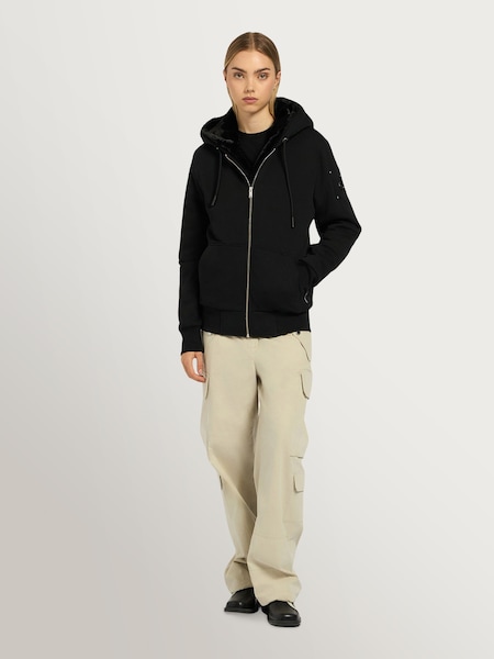 Black Classic Bunny Hoodie with Faux Fur Liner (Y25018) | £350