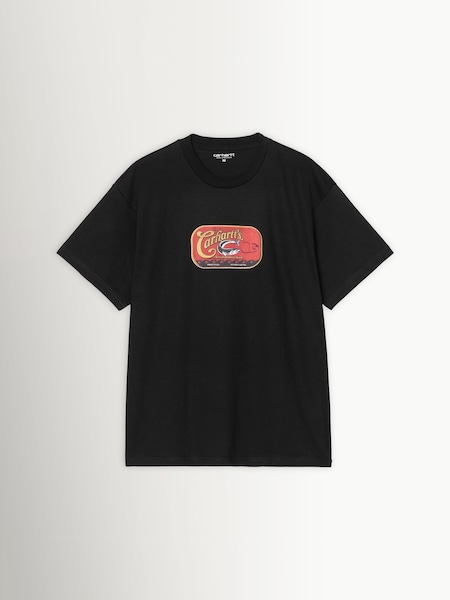 Black Short Sleeve Sardinas Graphic T-Shirt (Y28437) | £40