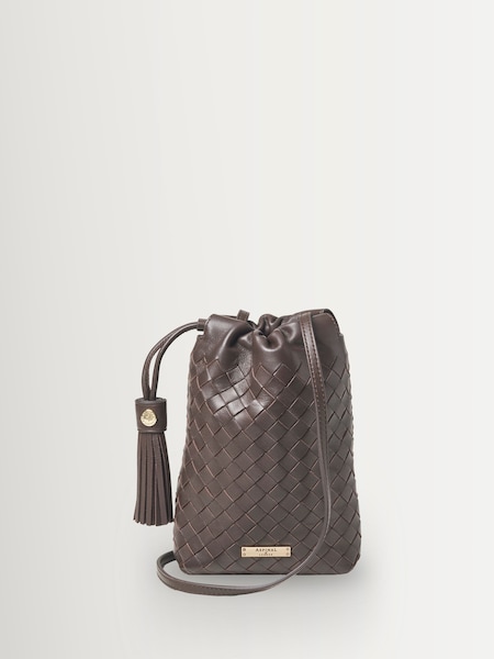 Brown Hudson Cross-Body Pouch Slot Weave (Y29240) | £225
