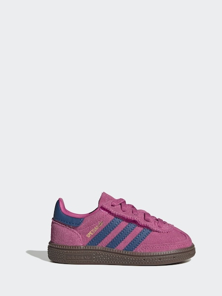 Pink/Navy Handball Spezial Comfort Closure Elastic Lace Infant Trainers (Y32925) | £40