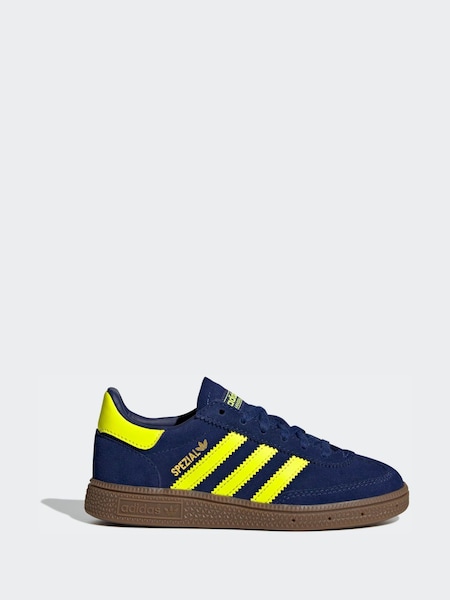 Navy/Yellow Handball Spezial Kids Trainers (Y32927) | £50