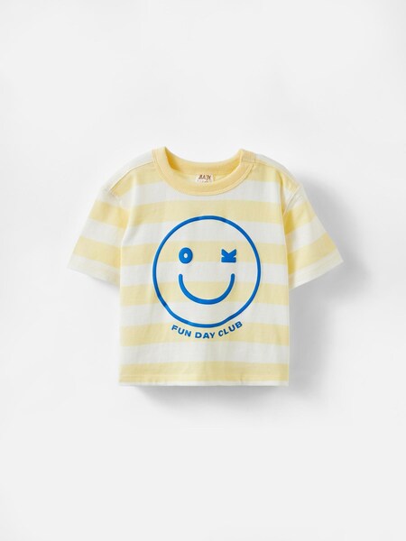 Yellow Bobbi Short Sleeve Graphic T-Shirt (Y34994) | £12