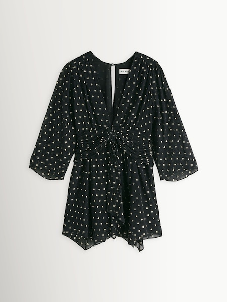 Black - Clove Gold Spot Dress