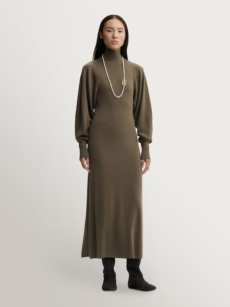 Green - Menna Batwing Sleeve Knitted Dress