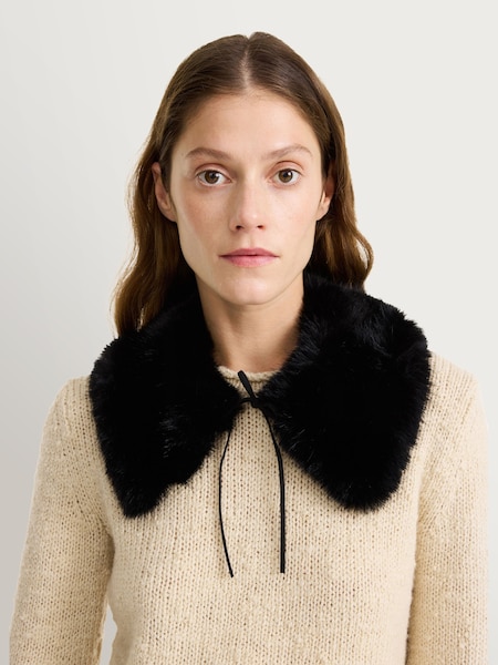 Black - Cowie Faux Fur Collar Scarve