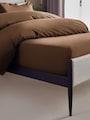 Chocolate Brown Cotton Rich Deep Fitted Bed Sheet