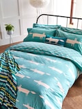 Teal Blue/White