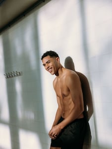 Nike Black 5 Inch Essential Volley Swim Shorts