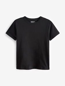 Next Black Essential Pure Cotton Short Sleeve Crew Neck T-Shirt