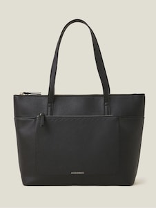 Accessorize Black Front Pocket Tote Bag