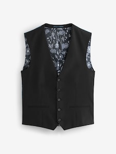 Next Black Regular Fit Waistcoat