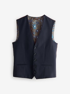 Next כחול כהה - וסט בגזרה רגילה