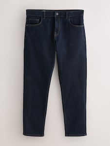 Next שטיפת(שטיפה) אינדיגו כחולה - יחיד - מכנסי ג'ינס סטרץ' קלאסיים בגזרה צרה