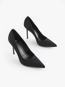 Next שחור - נעלי עקב פרימיום עם חרטום מחודד