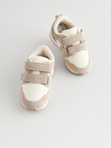 Next Neutral Standard Fit (F) Double Strap Trainers