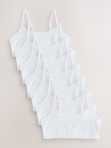 Next White Strappy Crop Tops 7 Pack (5-16yrs)