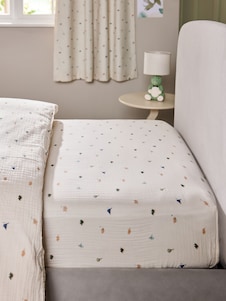 Next סדין גומי מותאם מבד מוסלין, %100 כותנה