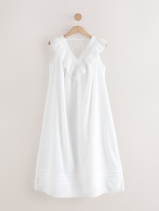 Next לבן - כותונת עם צווארון וי