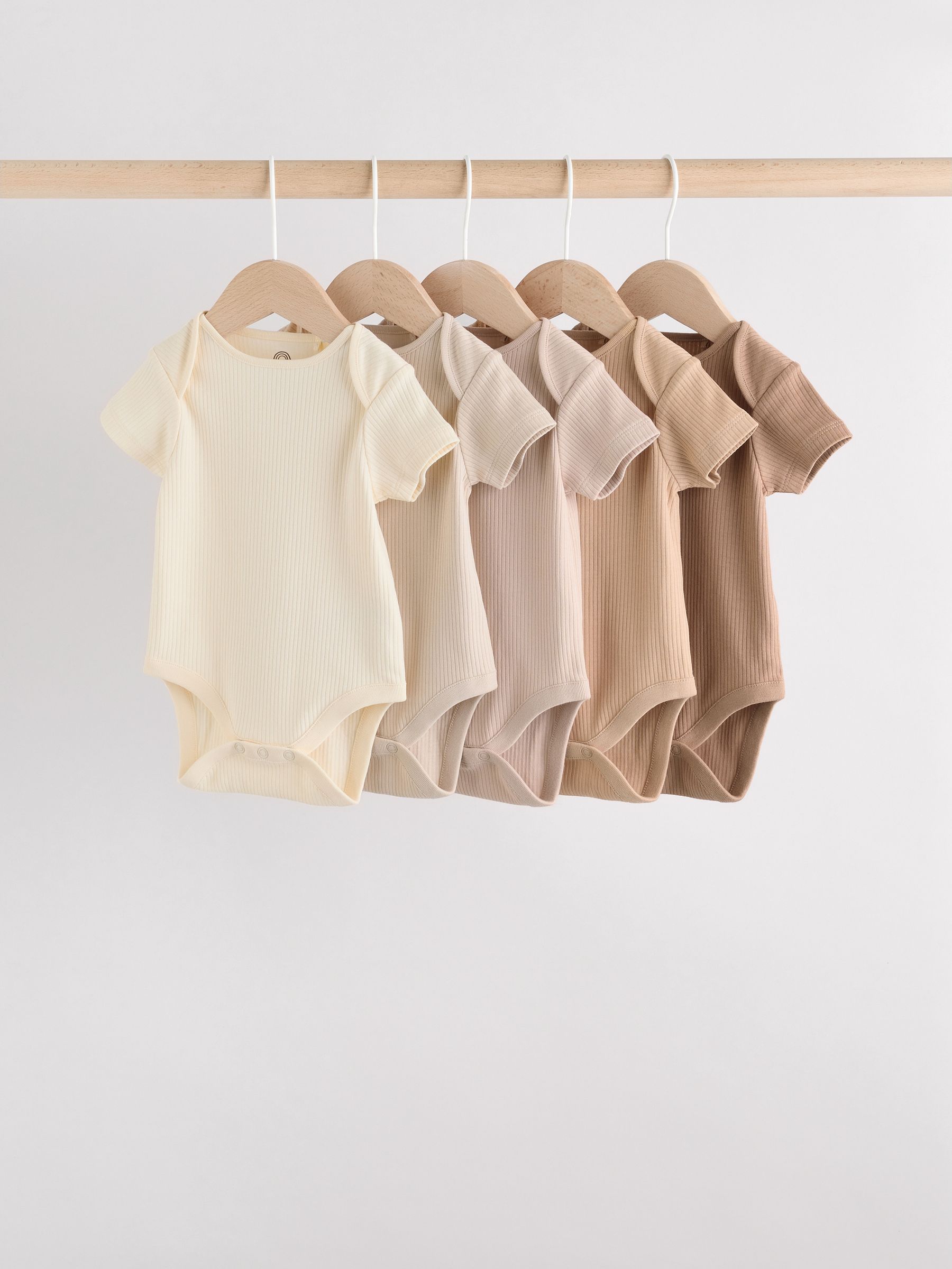White Essential 10 Pack Short Sleeve Bodysuits - Size 5lb — image 8