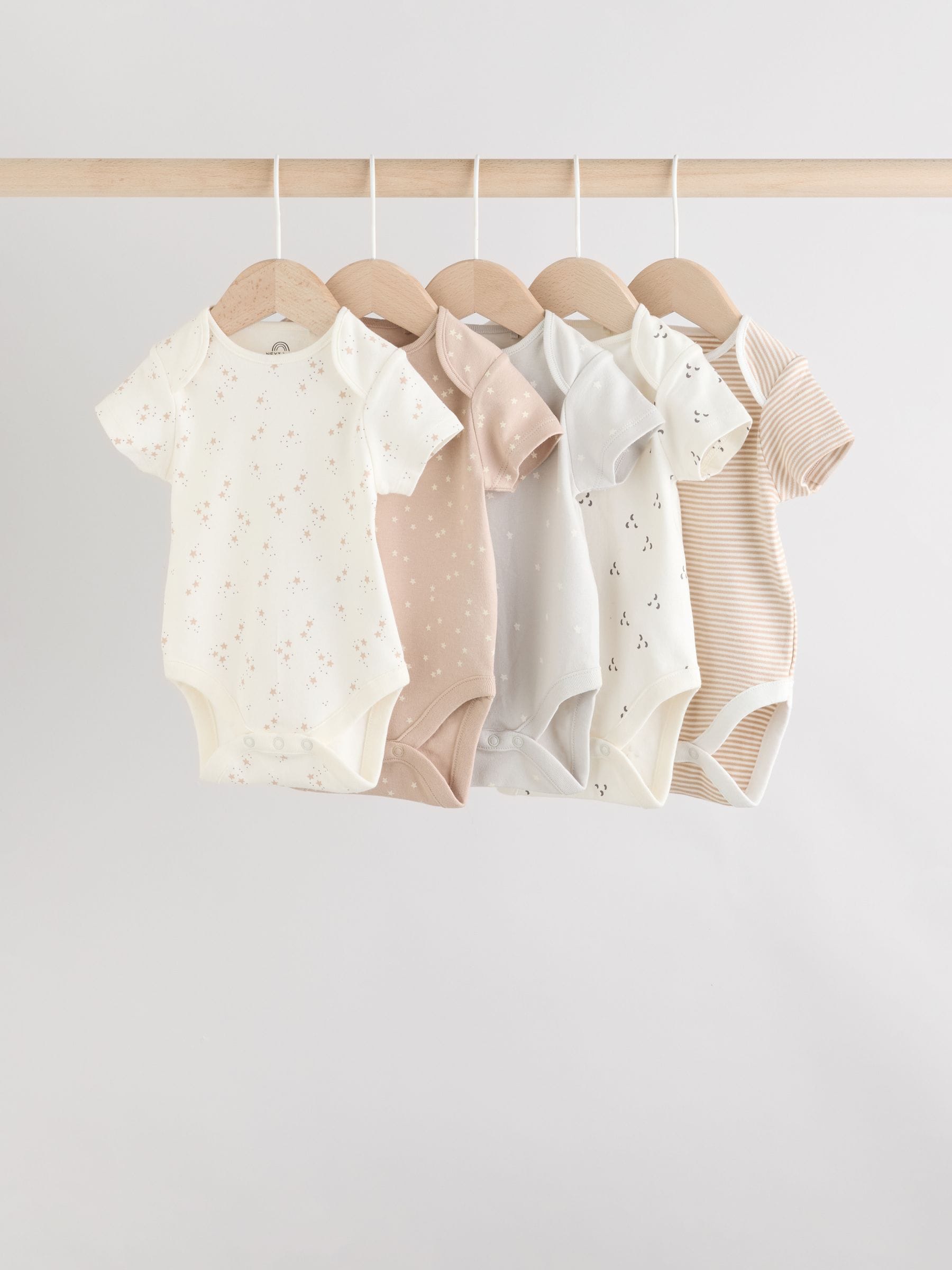 White Essential 10 Pack Short Sleeve Bodysuits - Size 5lb — image 10