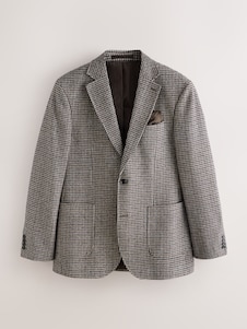 Next אפור - בלייזר בגזרה צרה עם דוגמת פפיטה