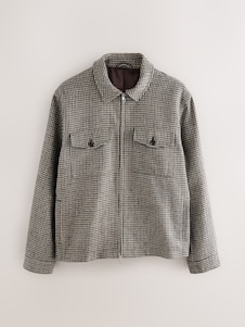 Next אפור - ז'קט אלגנטי בדוגמת פפיטה עם שני כיסים