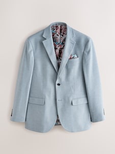 Next תכול - גזרה צרה - בלייזר מחוייט מבד ארוג