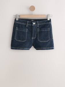 Next Rinse Patch Pocket Mini Denim Shorts