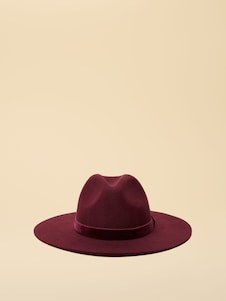 Joules Grove Berry Red Wool Fedora