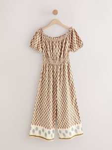 Next ירוק חאקי - אוברול בגזרה רחבה בגזרת כתף חשופה, %100 כותנה