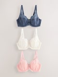 Azul marino/rosa/crema