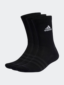 adidas Black/White 3 Pack Cushioned Crew Socks 3 Pack