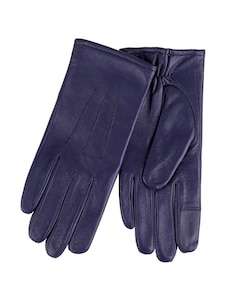 Totes Navy 3 Point Smartouch Winter Leather Gloves