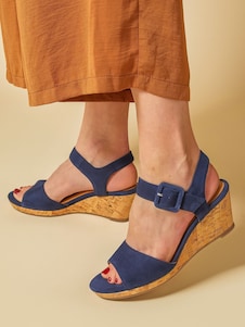 כחול כהה - Jones Bootmaker נעלי פלטפורמה מעור, דגם Grazina