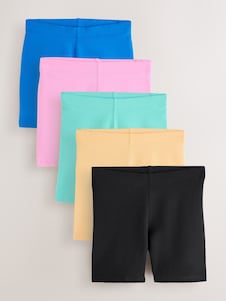 Next Black/Blue/Pink/Multi 5 Pack Cycle Shorts (3-16yrs)