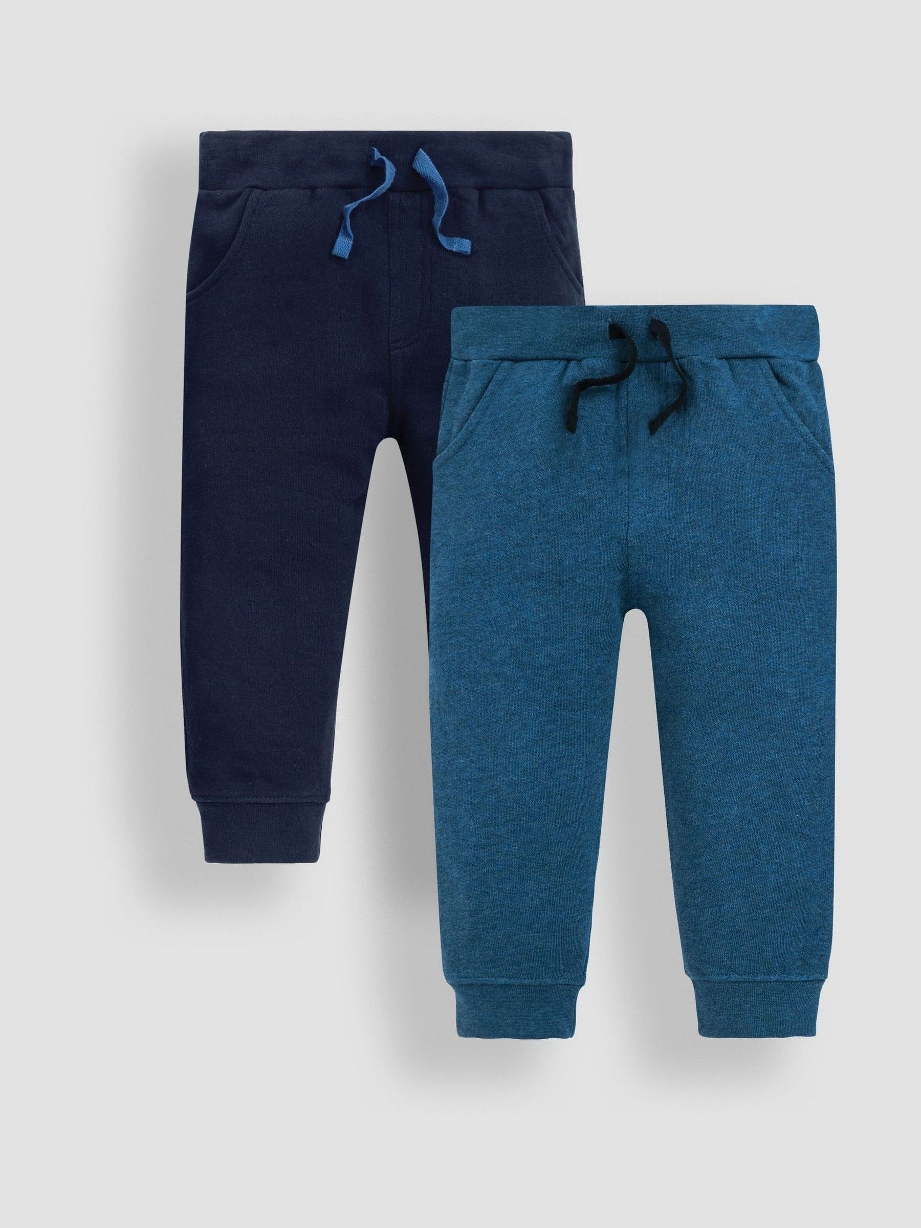 JoJo Maman Bébé Navy Blue & Indigo Blue 2-Pack Joggers