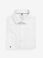 Slim Fit White Slim Fit Easy Care Textured Shirt