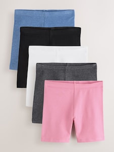 Next Black/ Pink/ Blue/ White/ Grey 5 Pack Cycle Shorts (3-16yrs)