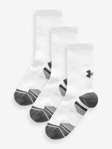 Under Armour White Performance Tech Crew Socks 3 Pack