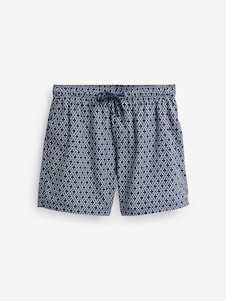 Next Navy Geometric Tile Printed Swim Shorts