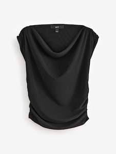 Next שחור - חולצה באפקט נשפך ללא שרוולים